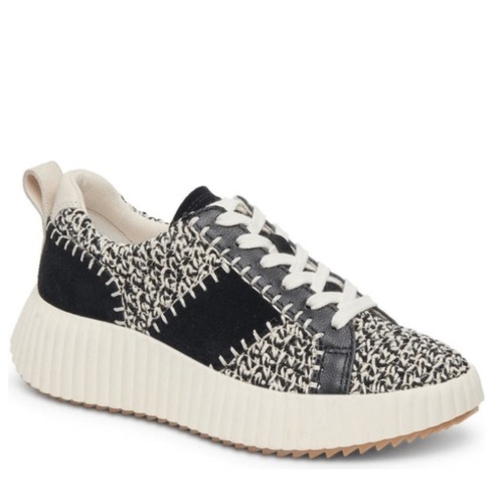 Dolce‎ Vita Dolley Women's Sneaker, Black White Knit, Size 10,  Retro Style NWT